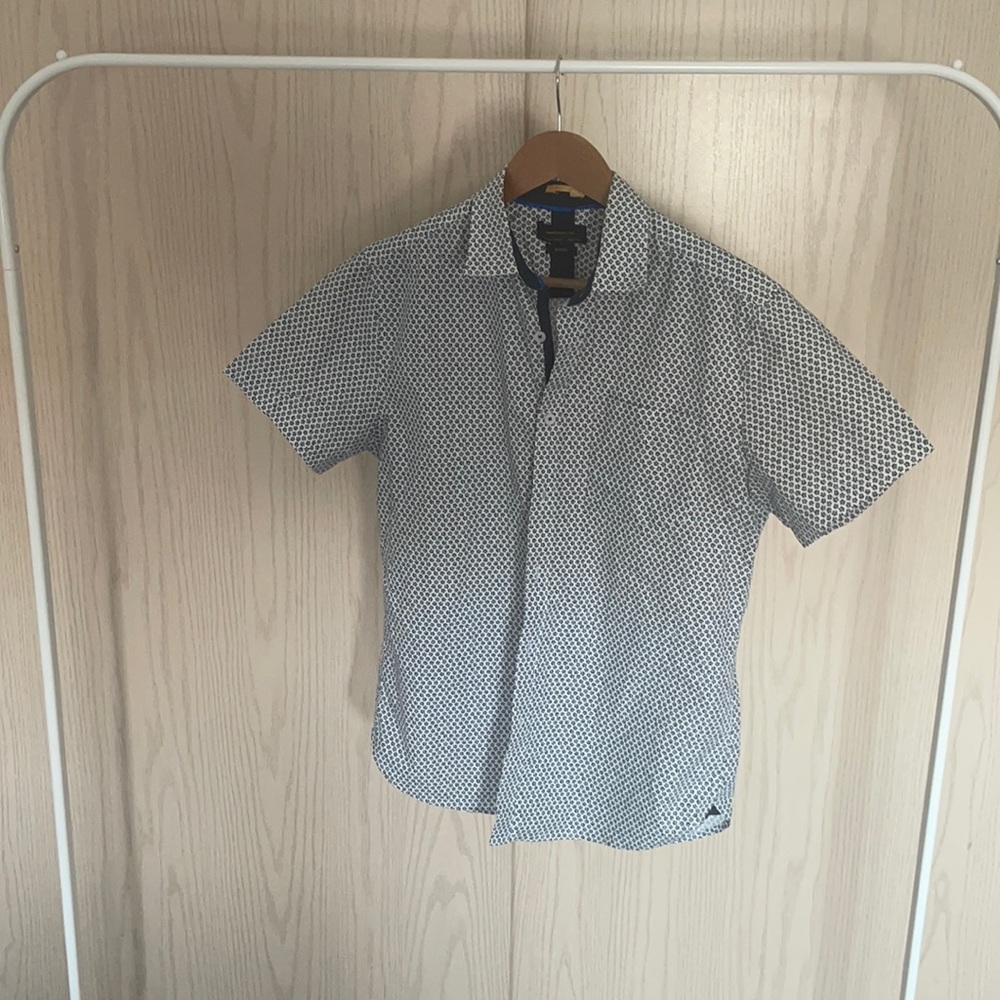 Denim and Flower Small casual print button down